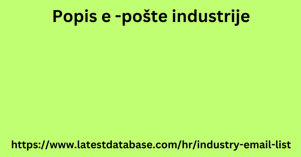 Popis e -pošte industrije