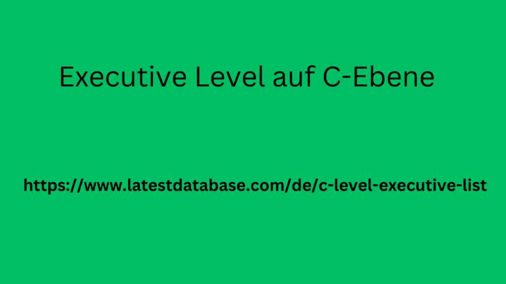 Executive Level auf C-Ebene