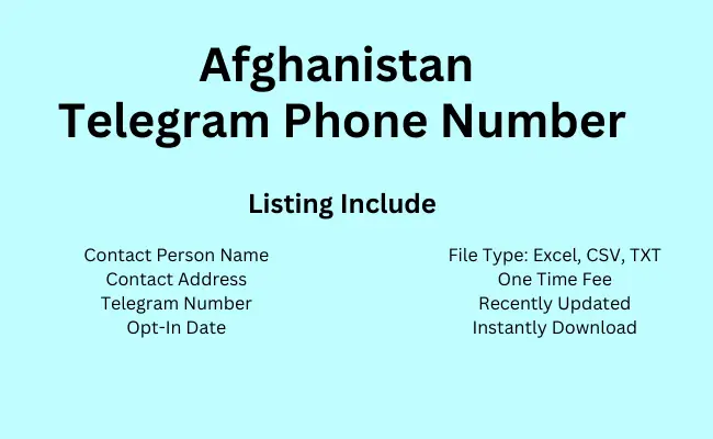 Afghanistan telegram phone number