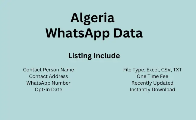 Algeria whatsapp data