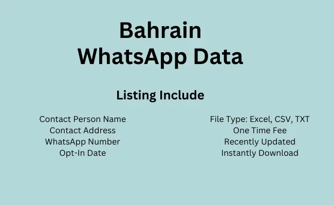 Bahrain whatsapp data