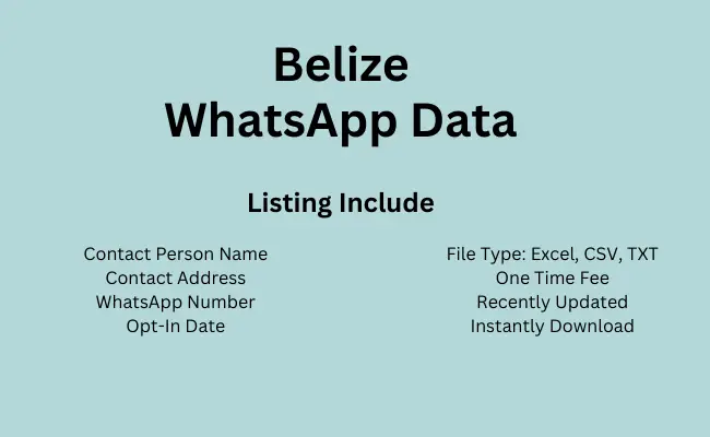 Belize whatsapp data