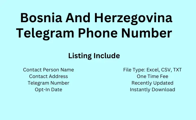 Bosnia And Herzegovina telegram phone number