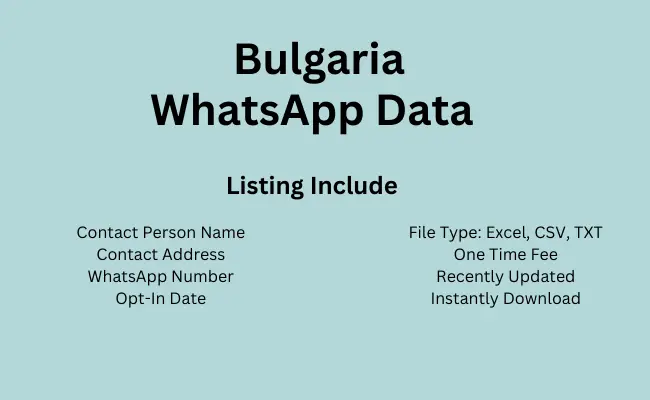 Bulgaria whatsapp data