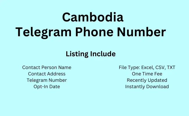 Cambodia telegram phone number