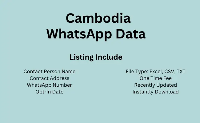 Cambodia whatsapp data