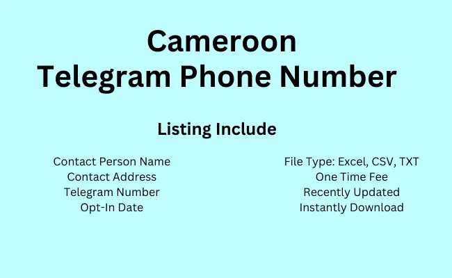 Cameroon telegram phone number