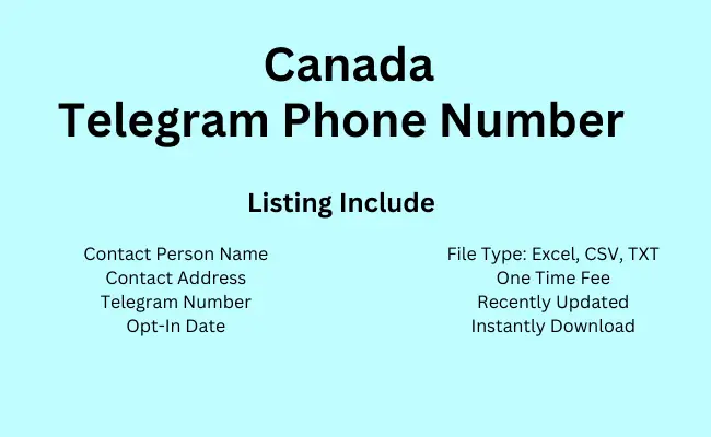 Canada telegram phone number