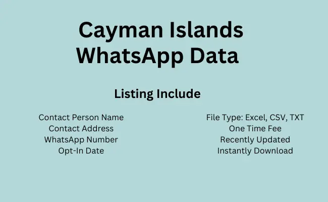 Cayman Islands whatsapp data