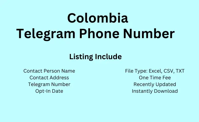 Colombia telegram phone number