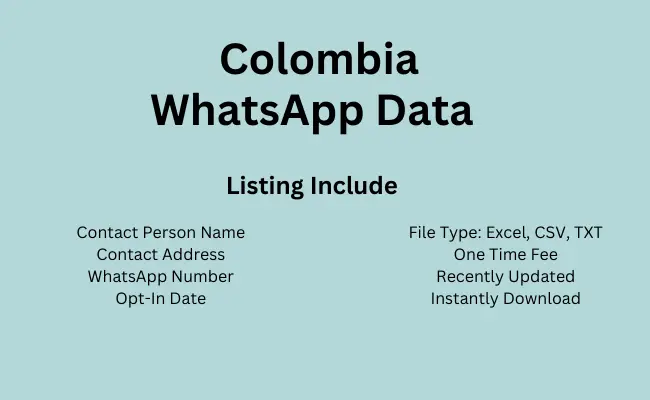 Colombia whatsapp data