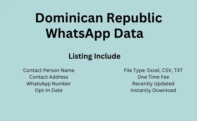 Dominican Republic whatsapp data