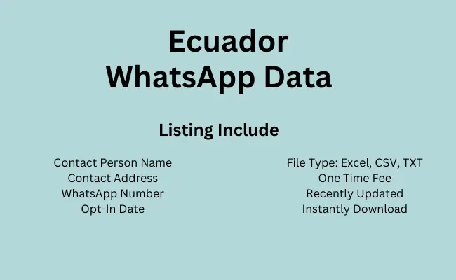 Ecuador whatsapp data