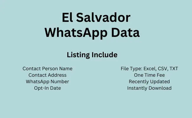 El Salvador whatsapp data