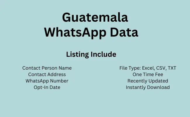 Guatemala whatsapp data