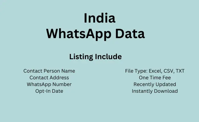 India whatsapp data