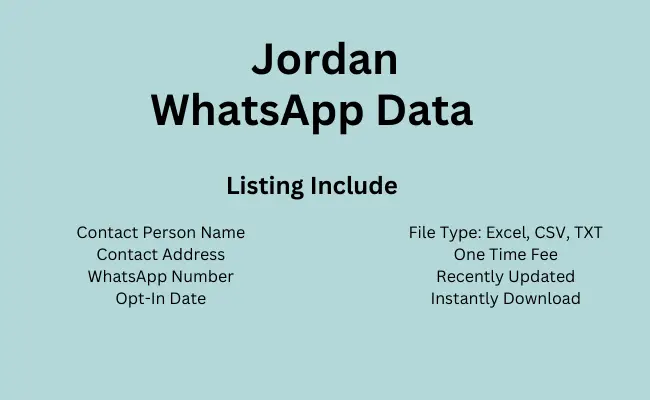 Jordan whatsapp data