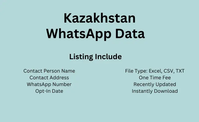 Kazakhstan whatsapp data