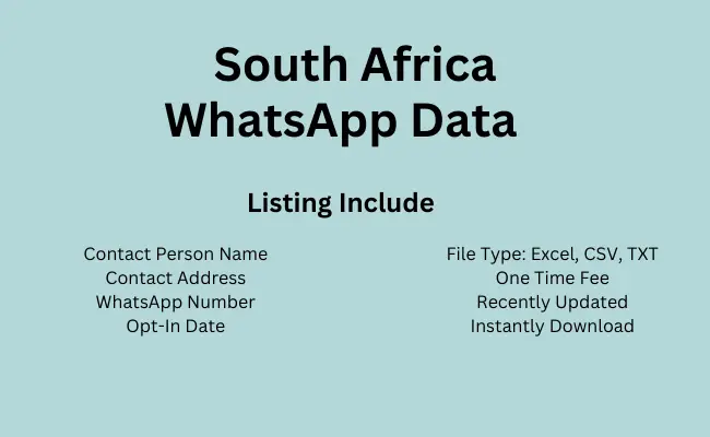 South Africa whatsapp data