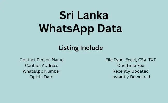 Sri Lanka whatsapp data