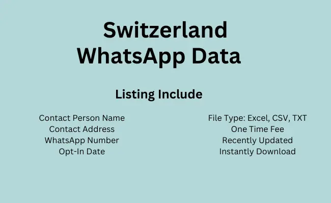 Switzerland whatsapp data