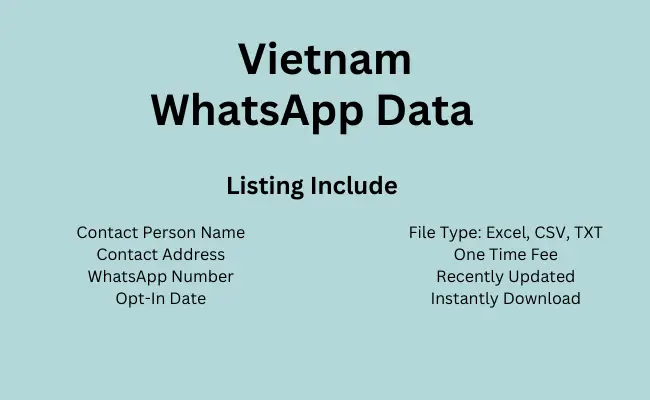 Vietnam whatsapp data