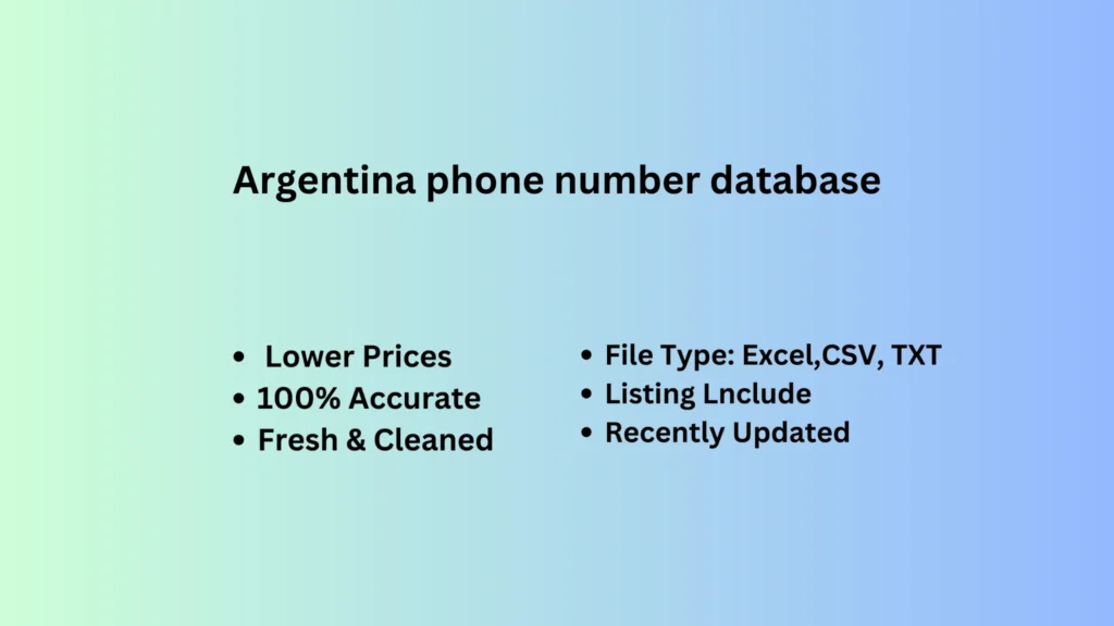 Argentina phone number database