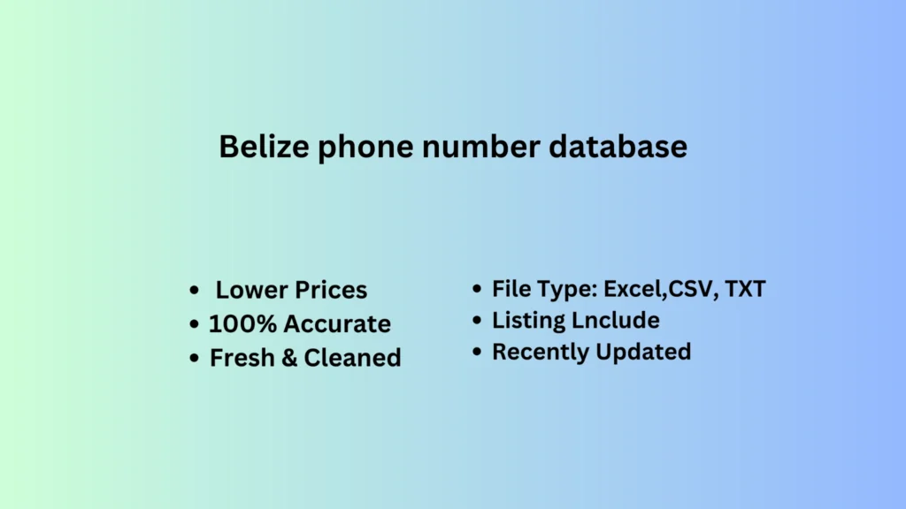 Belize phone number database