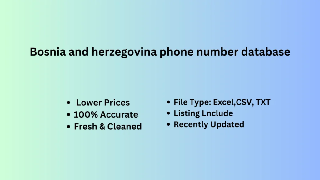 Bosnia and herzegovina phone number database