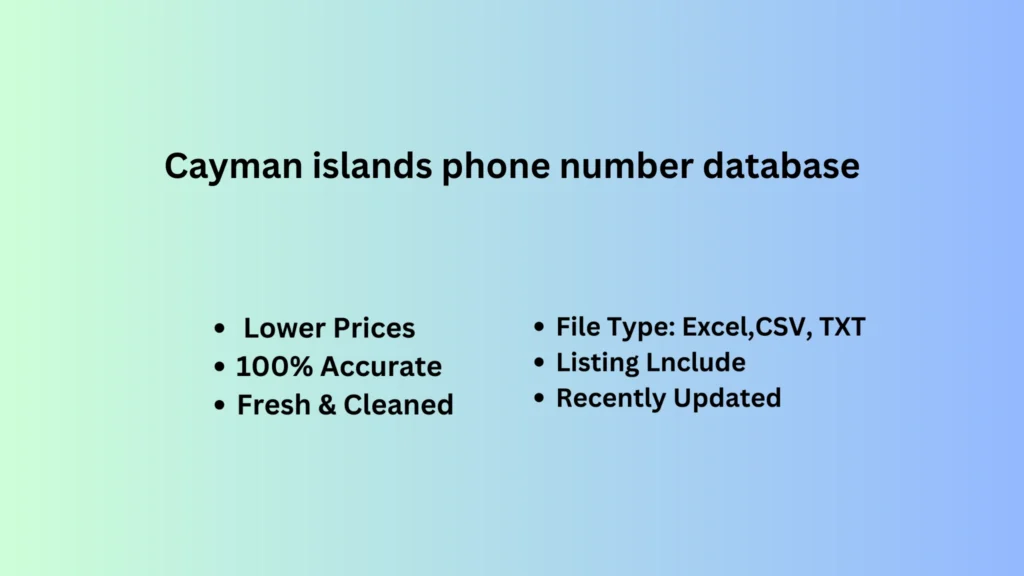 Cayman islands phone number database