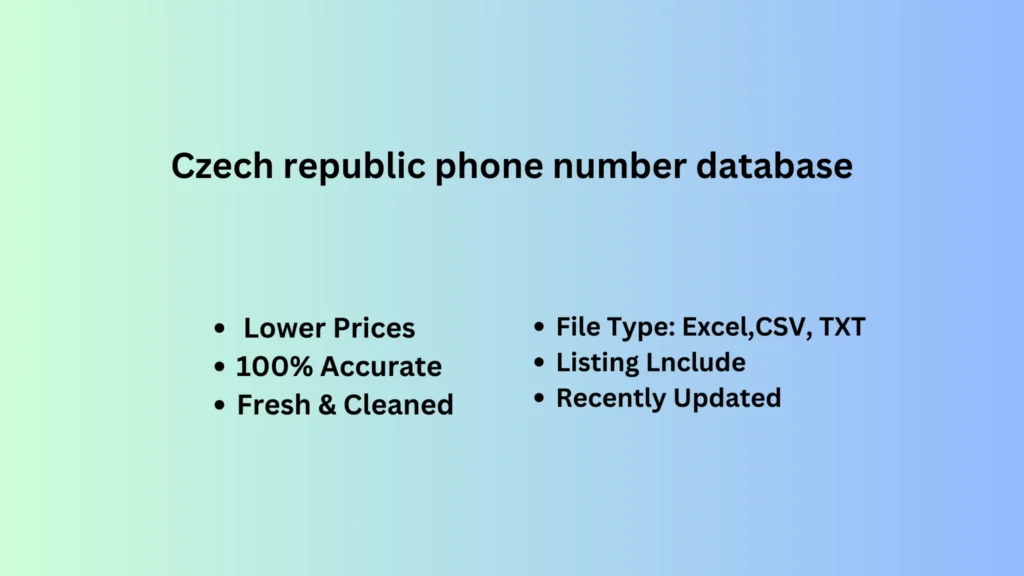 Czech republic phone number database