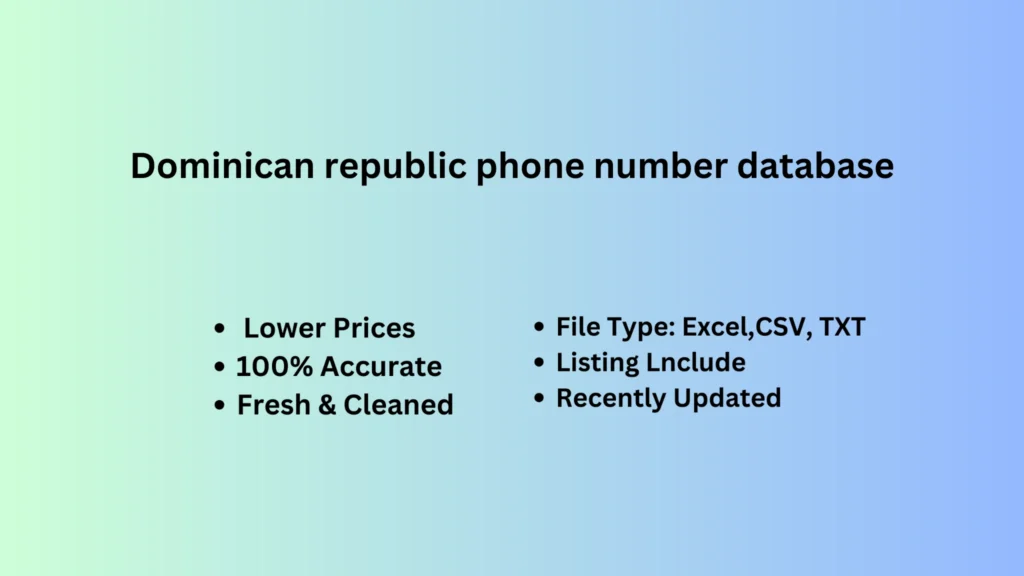 Dominican republic phone number database