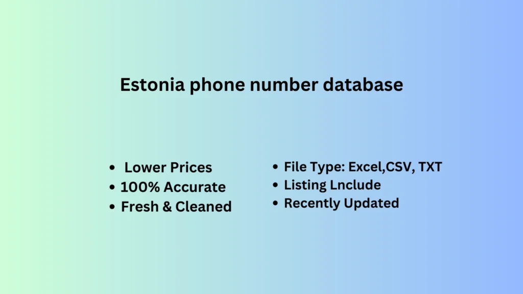 Estonia phone number database