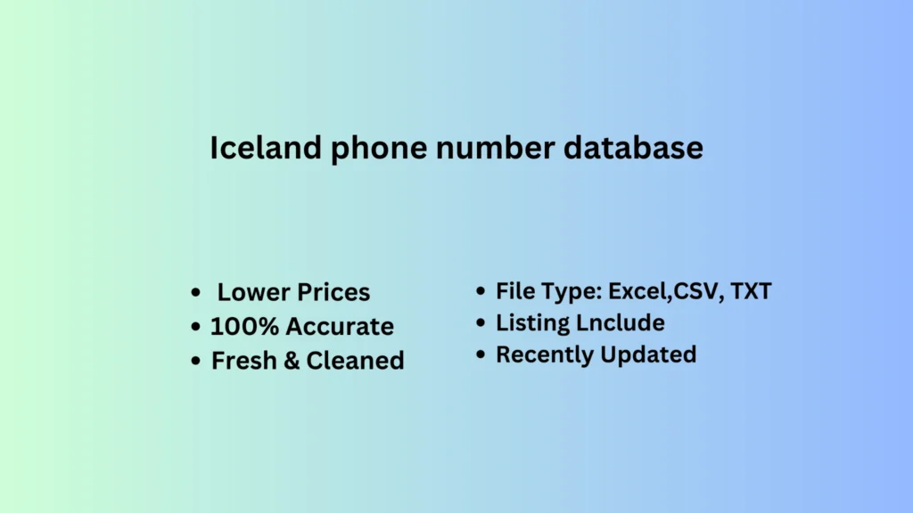 Iceland phone number database