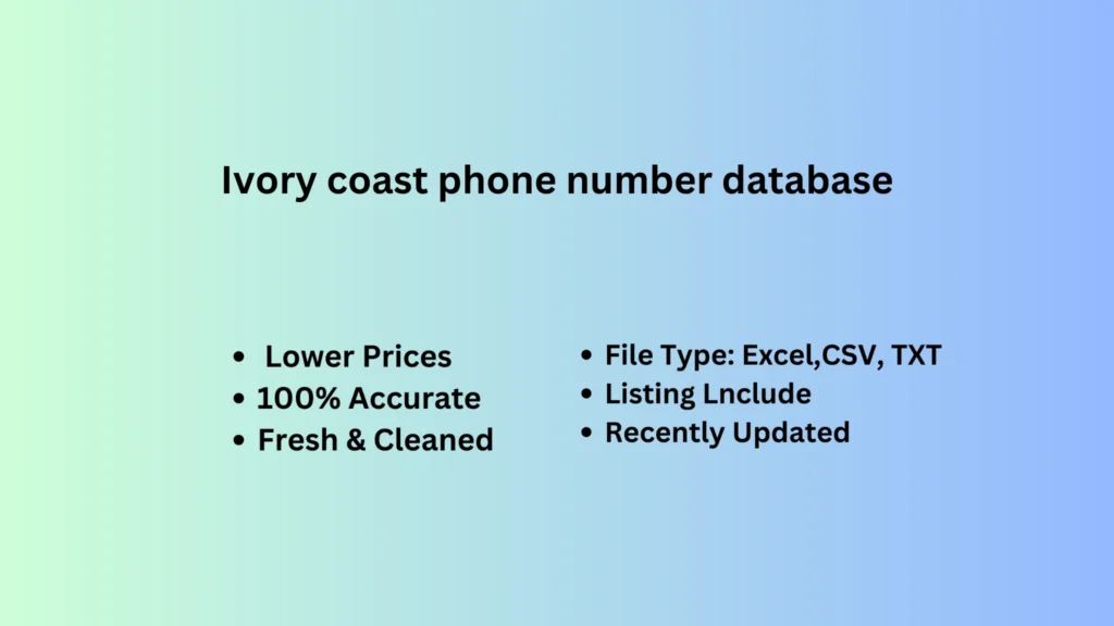 Ivory coast phone number database