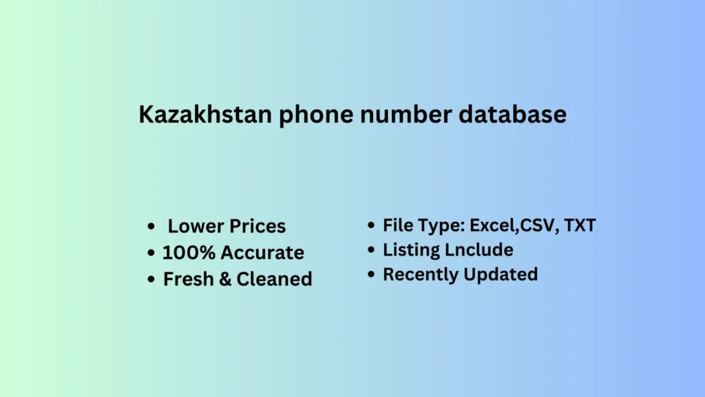 Kazakhstan phone number database