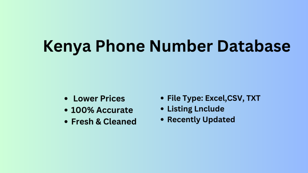 Kenya phone number database