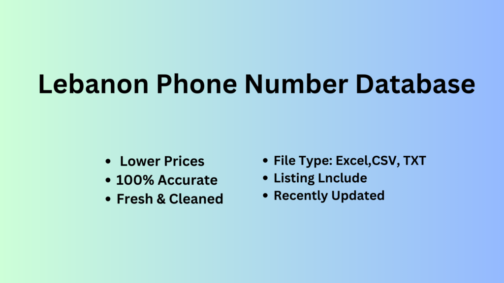 Lebanon Phone Number Database