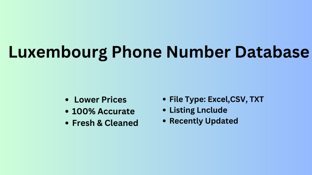 Luxembourg Phone Number Database