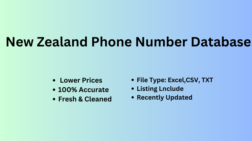 New Zealand Phone Number Database