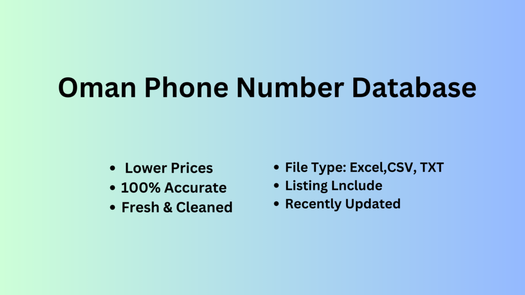 Oman Phone Number Database