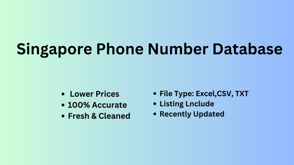 Singapore Phone Number Database