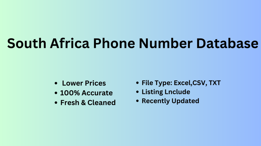 South Africa Phone Number Database