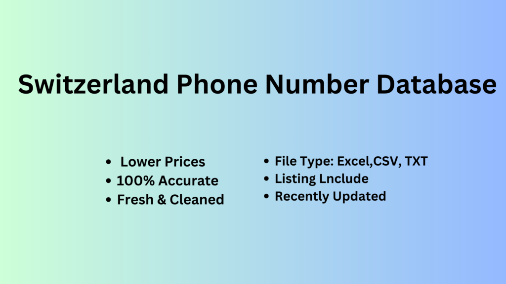 Switzerland Phone Number Database