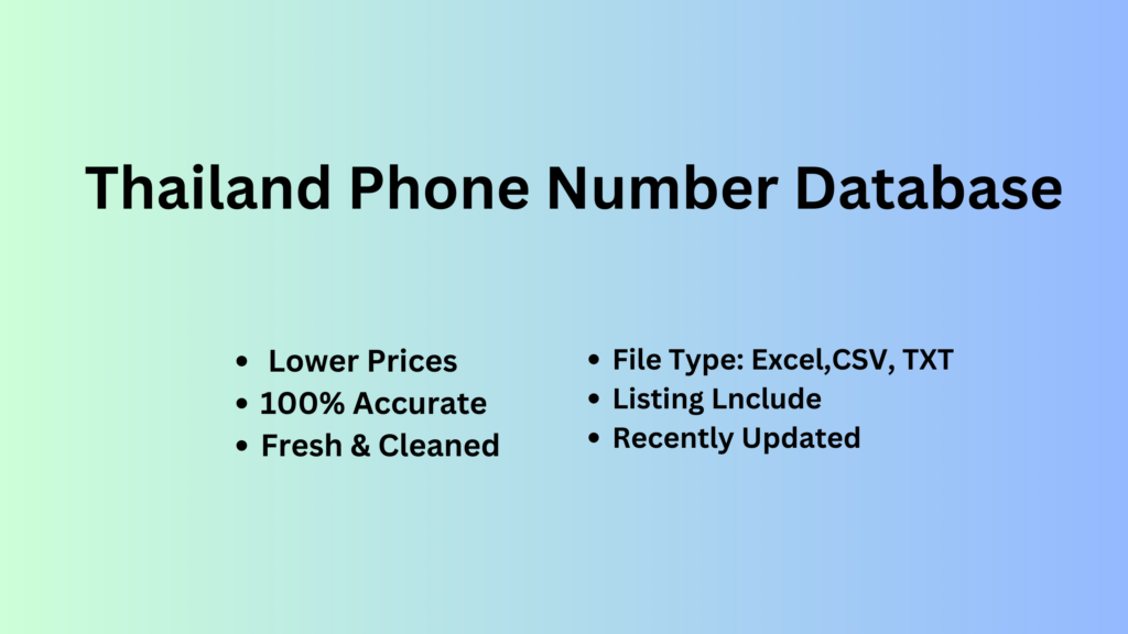 Thailand Phone Number Database