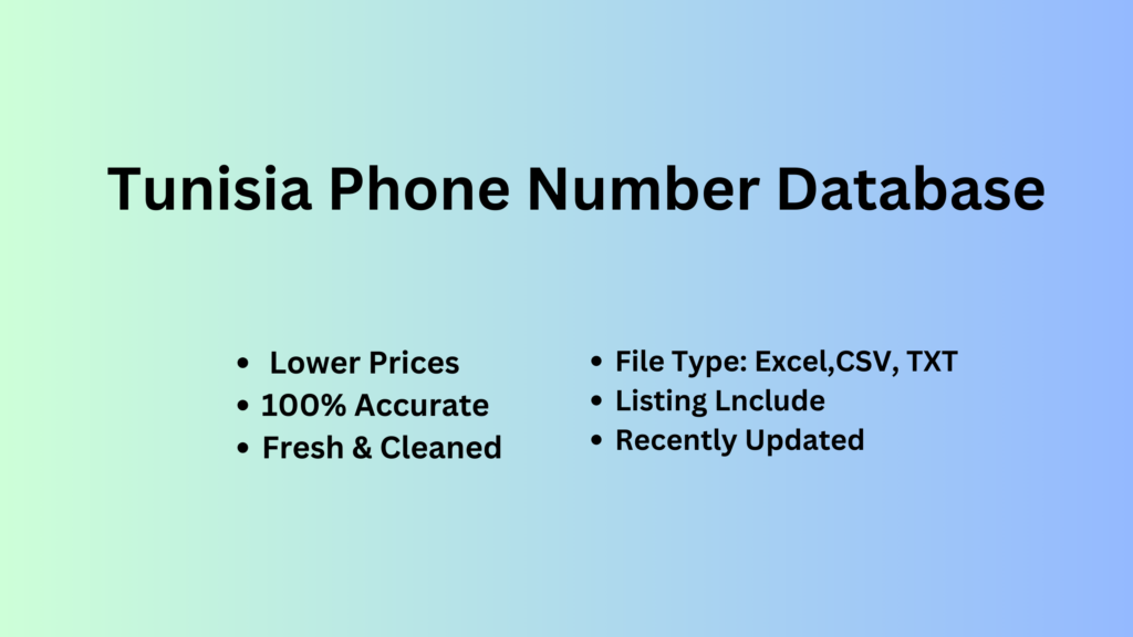 Tunisia Phone Number Database