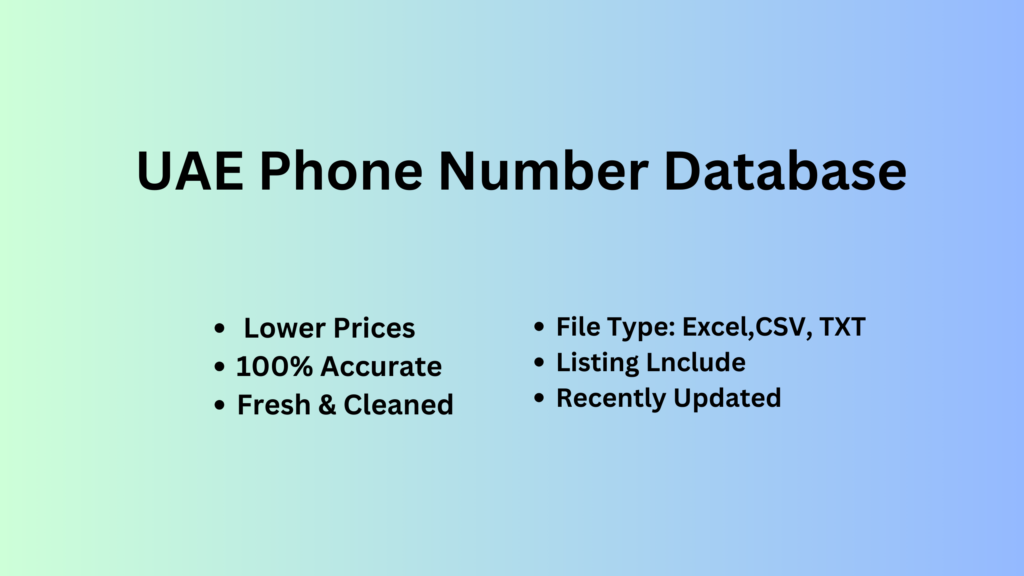 UAE Phone Number Database