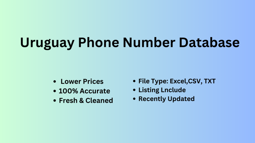 Uruguay Phone Number Database